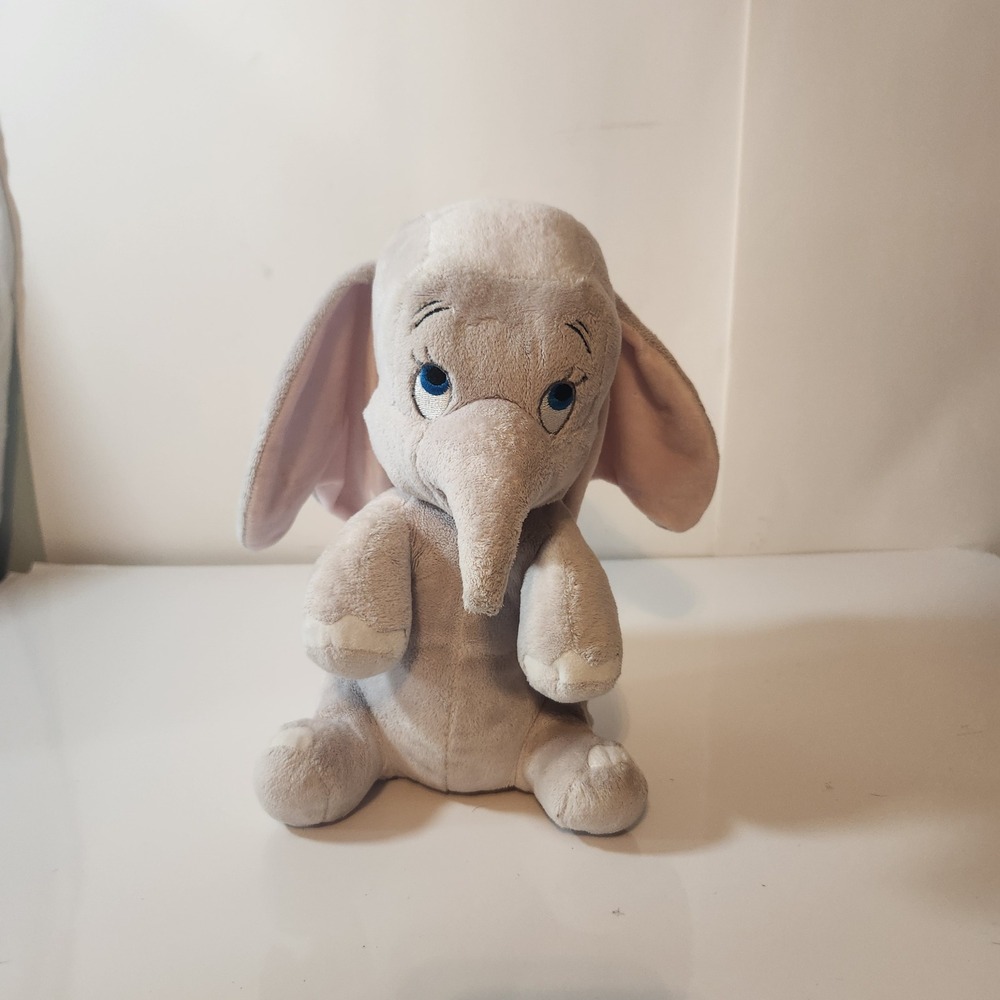 Disney Dumbo Plush Stuffed Animal Grey Large Ears 10 Inch Elephant Toy